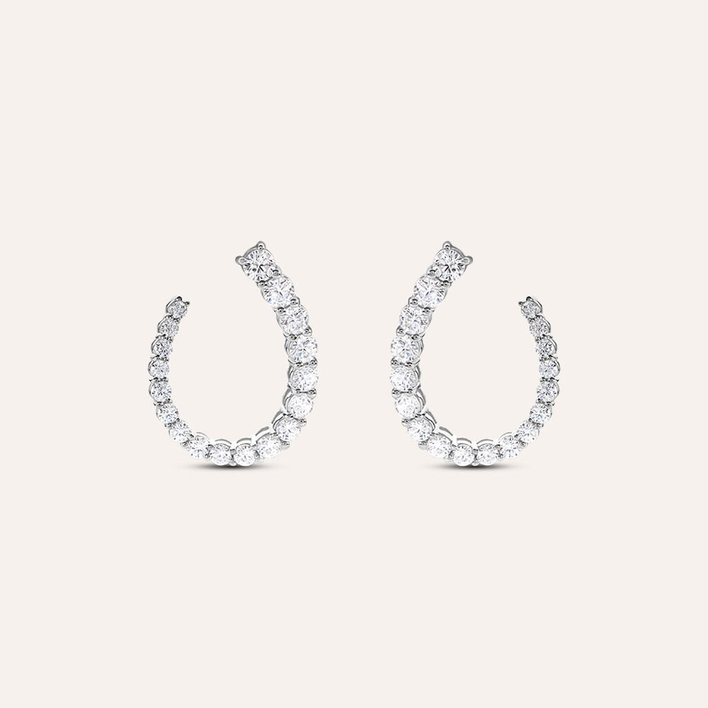 Orecchini Lobo Red Carpet Argento Rodiato Cubic Zirconia