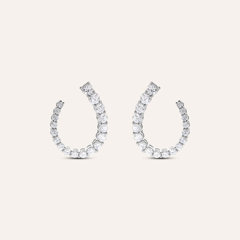 Orecchini Lobo Red Carpet Argento Rodiato Cubic Zirconia - Orecchini a Lobo Donna | Stroili