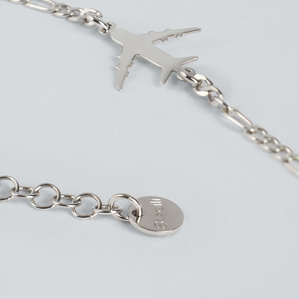 Bracciale Catena Gentleman Argento Rodiato