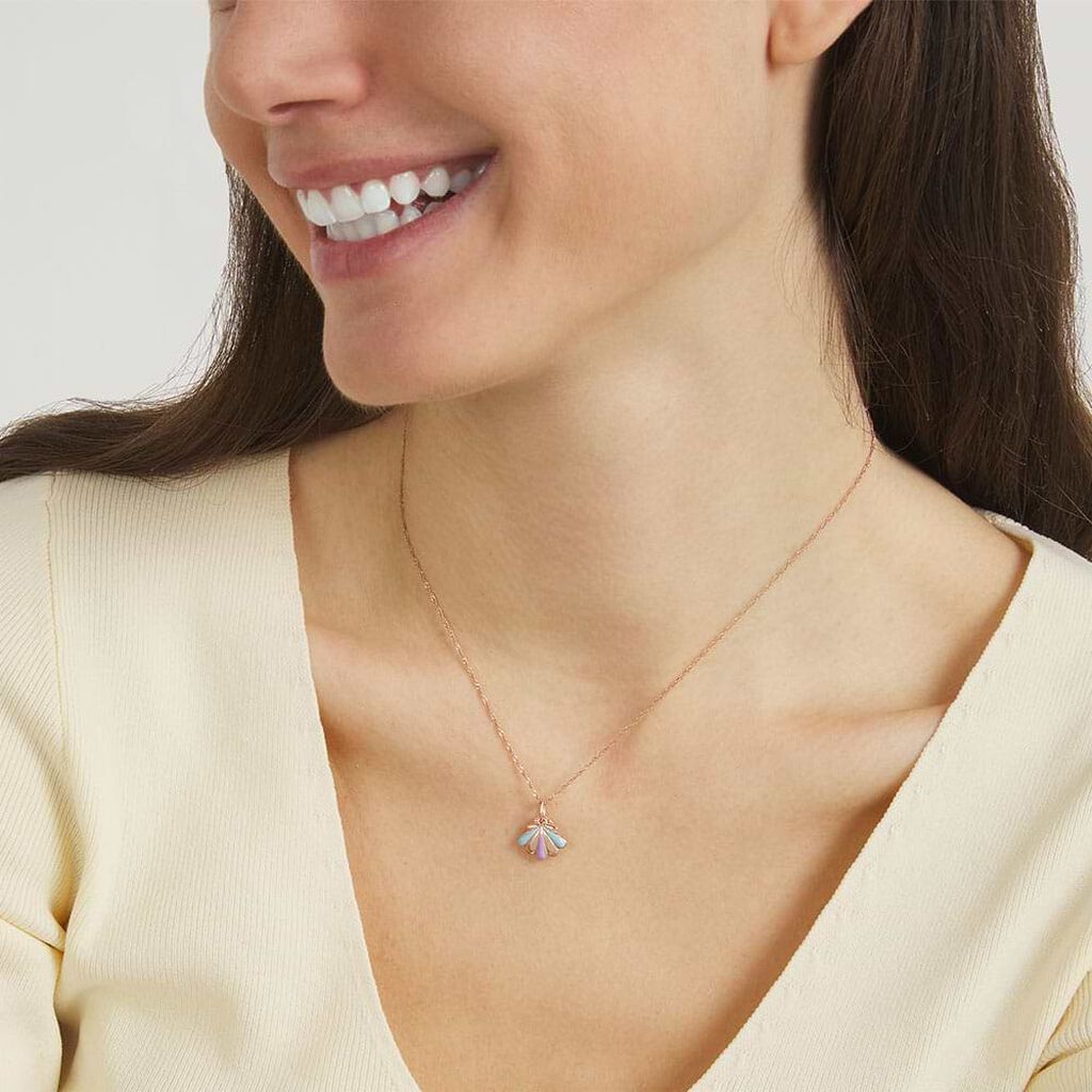 Charm in argento rosato conchiglia