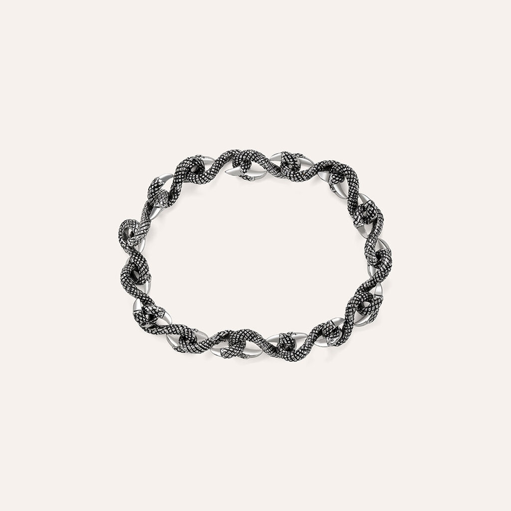 Bracciale Catena Man Code Acciaio Bicolore