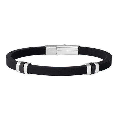 Bracciale Man Code Acciaio Bicolore Bianco / Nero - Bracciali Uomo | Stroili