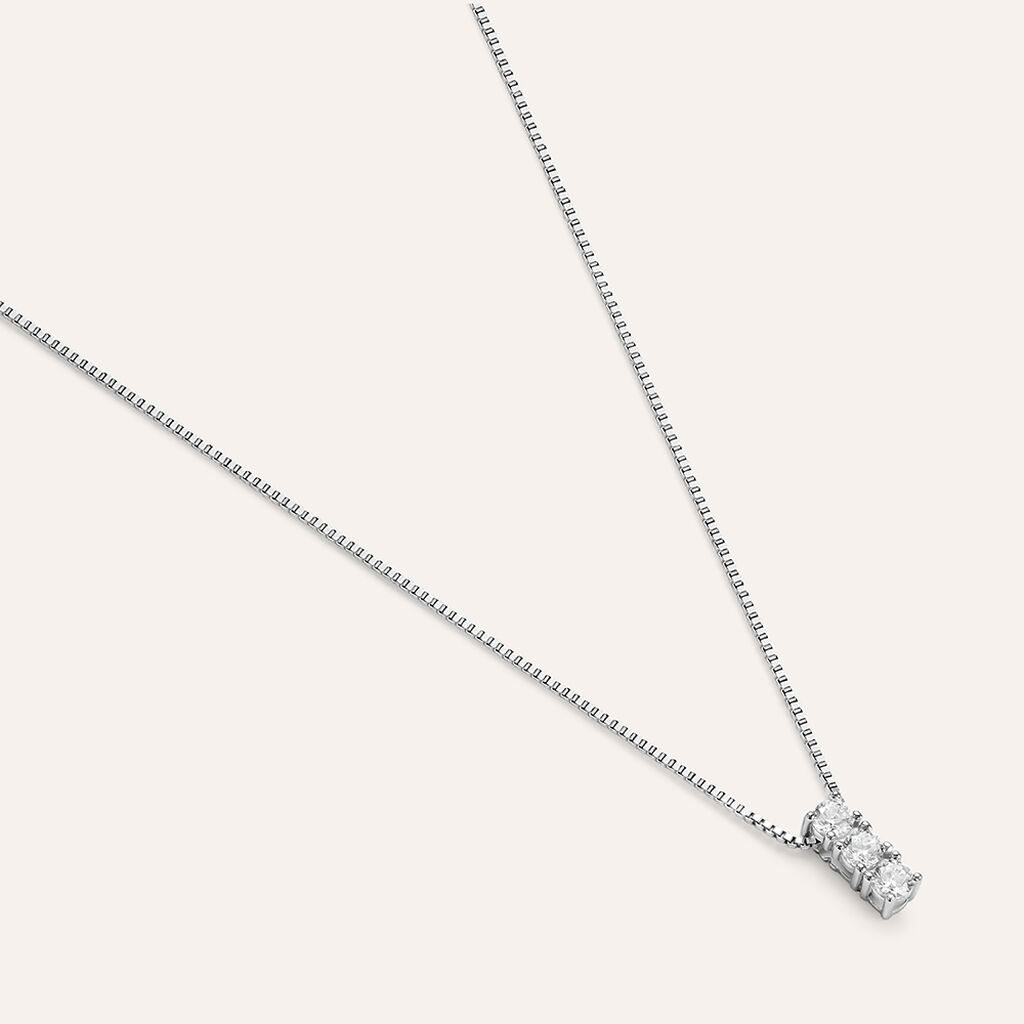 Collana Trilogy Silver Elegance Argento Rodiato Cubic Zirconia