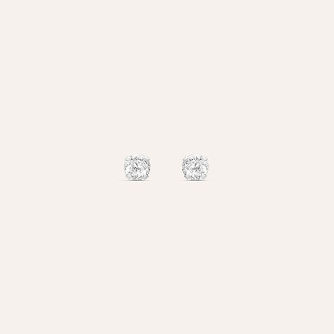 Orecchini Lobo Punto Luce Bon Ton Oro Bianco Cubic Zirconia - Orecchini a Lobo Donna | Stroili