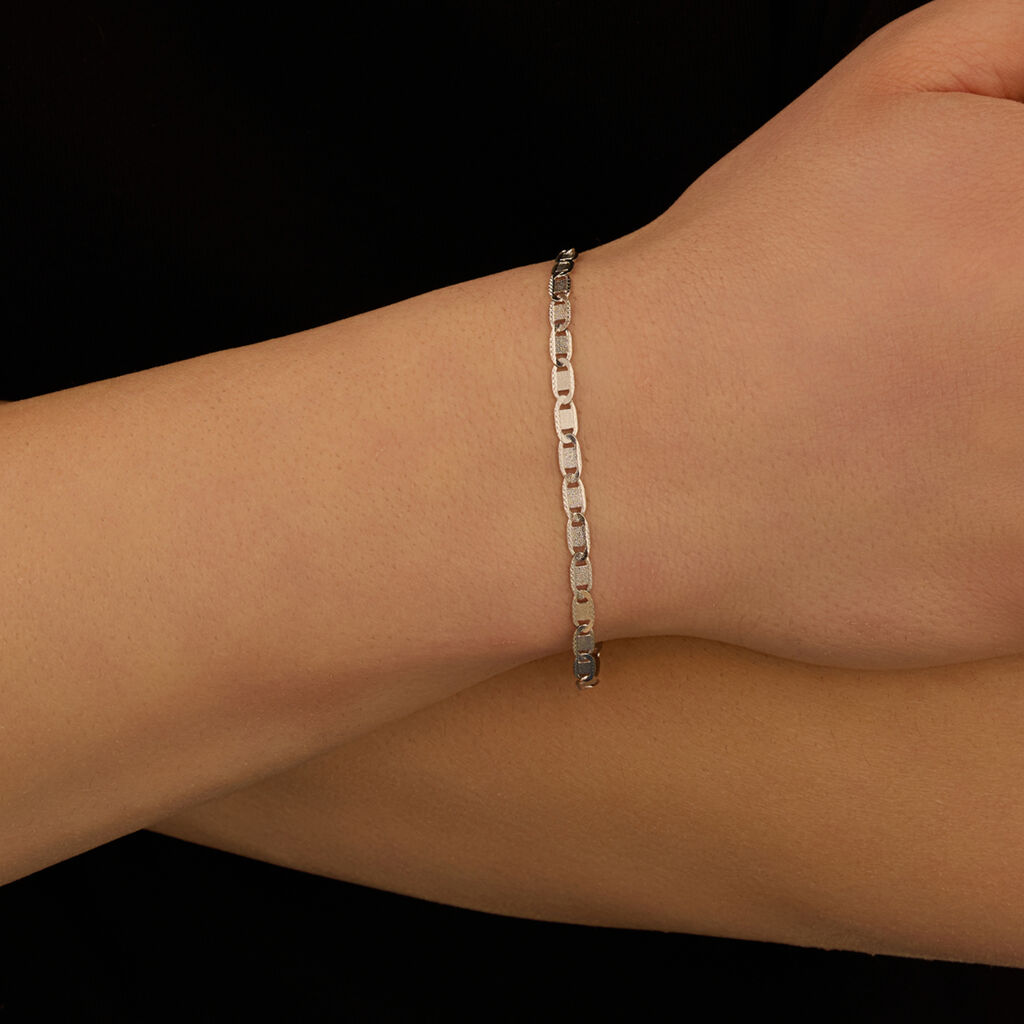 Bracciale Catena Gentleman Argento Rodiato