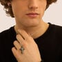 Collana Man Code Acciaio Bicolore Bianco / Nero