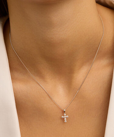 Pendente Holy Oro Bianco Cubic Zirconia