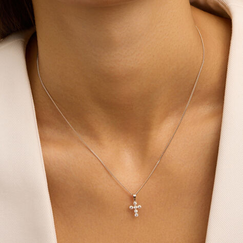 Pendente Holy Oro Bianco Cubic Zirconia - Ciondoli Donna | Stroili