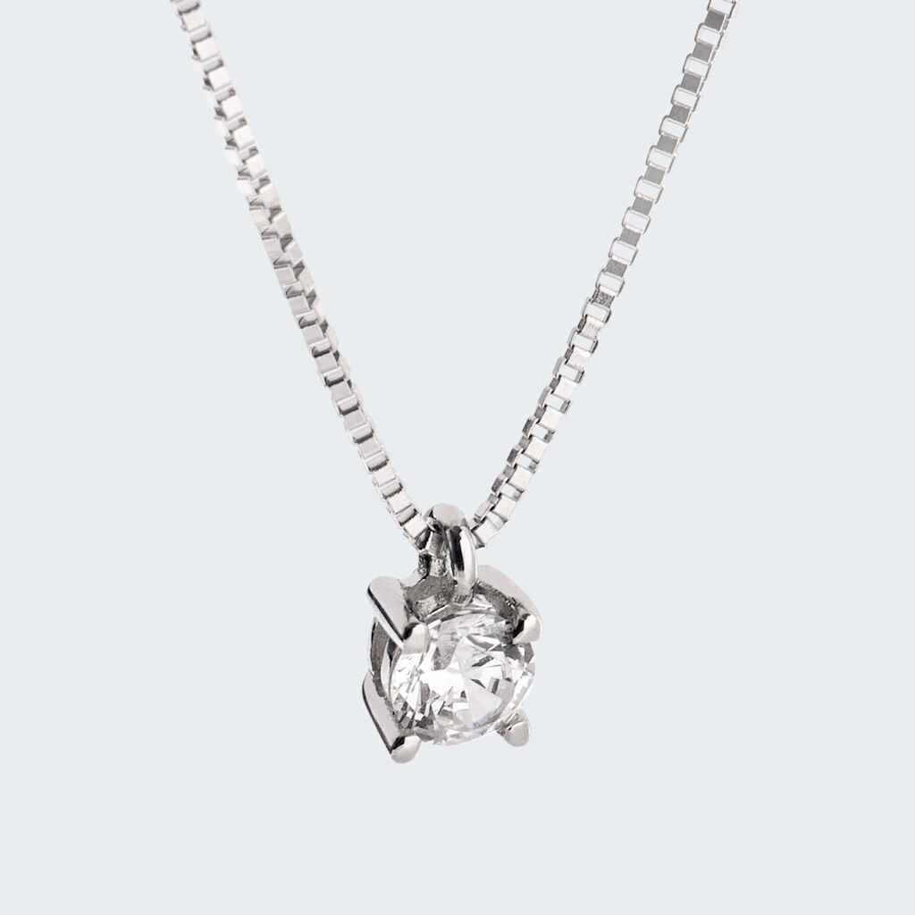 Collana Punto Luce Claire Oro Bianco Cubic Zirconia - Collane Punto Luce Donna | Stroili