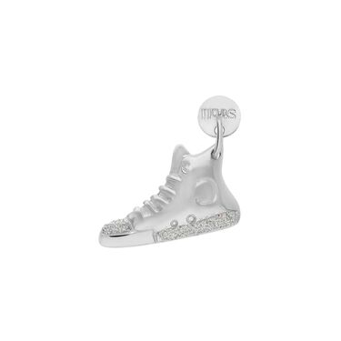 Charm in argento rodiato e glitter
