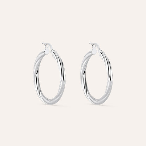 Orecchini A Cerchio Silver Collection Argento Rodiato - Orecchini a Cerchio Donna | Stroili