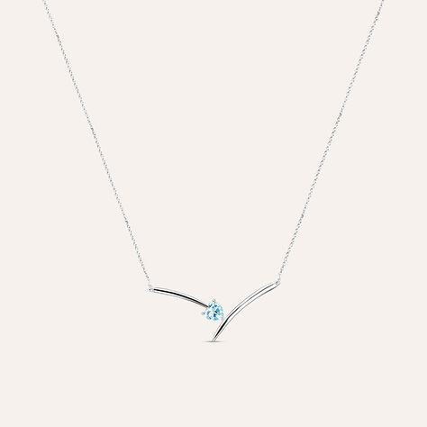 Collana Amélie Oro Bianco Topazio - Collane Donna | Stroili