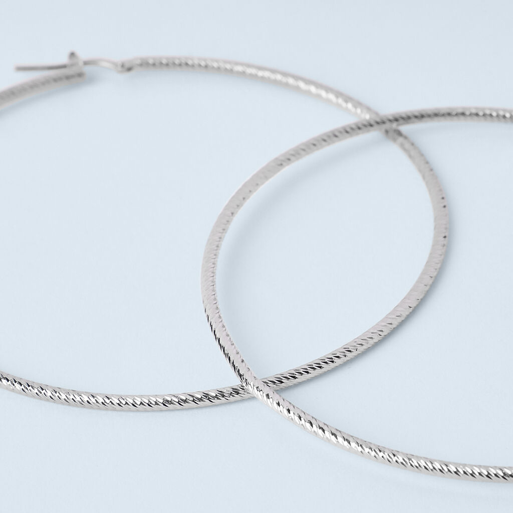 Orecchini A Cerchio Silver Collection Argento Rodiato