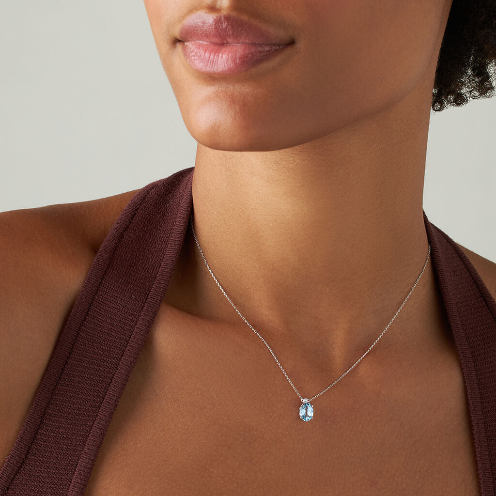 Collana Punto Luce Amélie Oro Bianco Topazio Cubic Zirconia - Collane Punto Luce Donna | Stroili