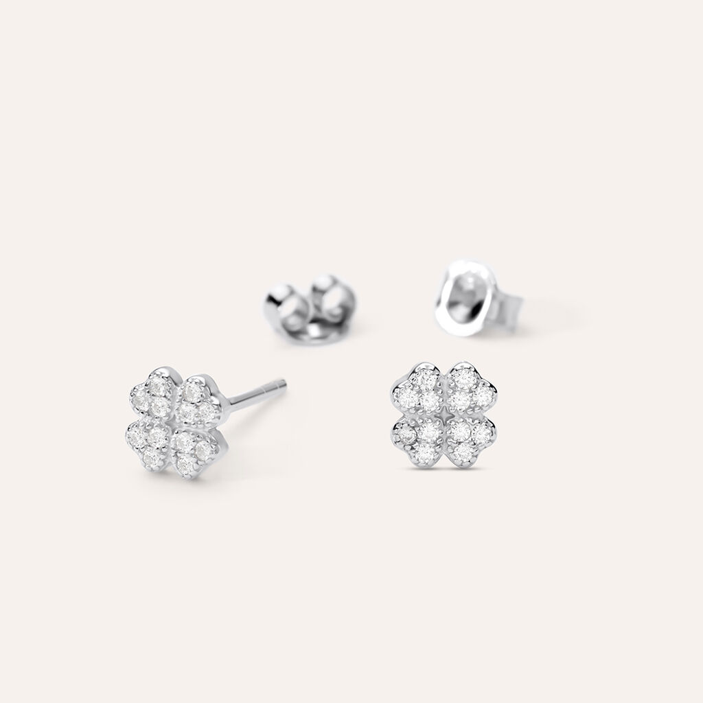 Orecchini Lobo Silver Moments Argento Rodiato Cubic Zirconia