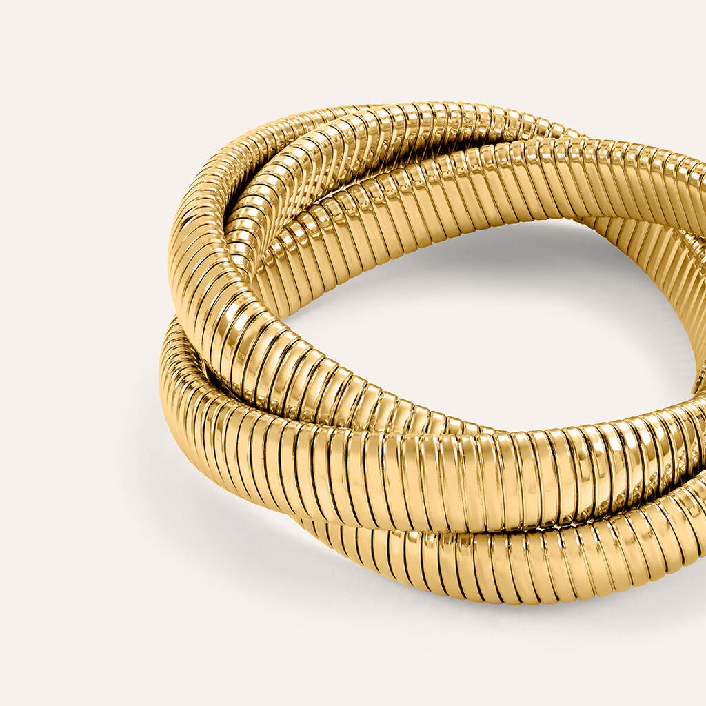 Bracciale Tubogas Lady Code Acciaio Dorato - Bracciali Donna | Stroili