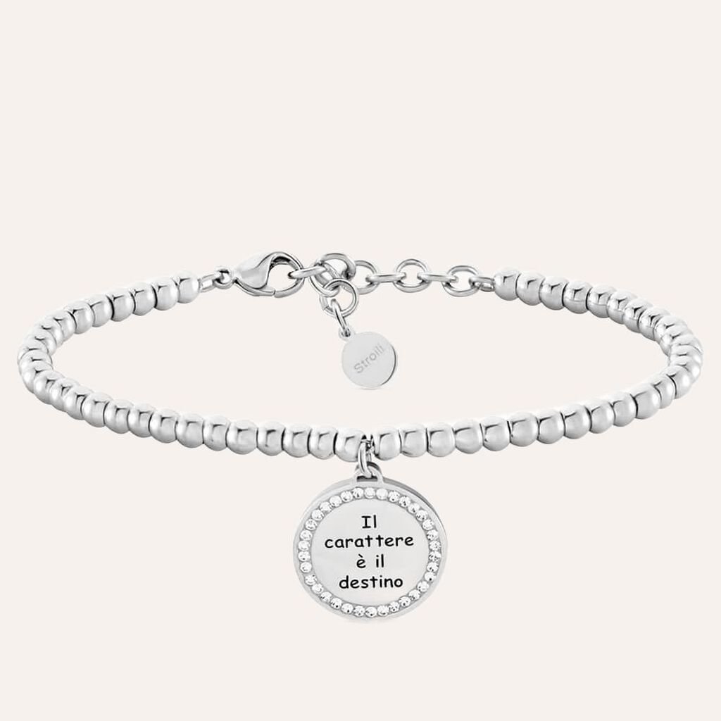 Bracciale Lady Message Acciaio Destiny e Cristalli