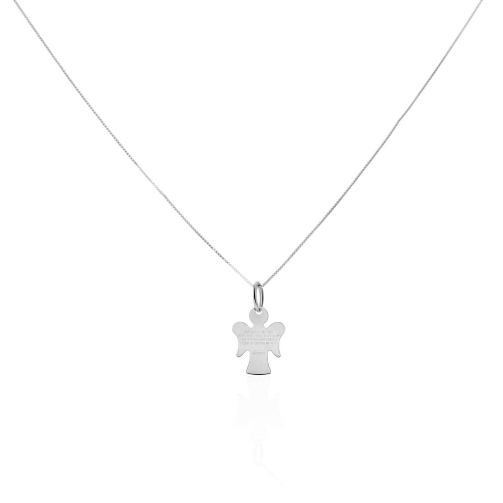 Pendente Holy Oro Bianco - Ciondoli con Incisione Unisex | Stroili