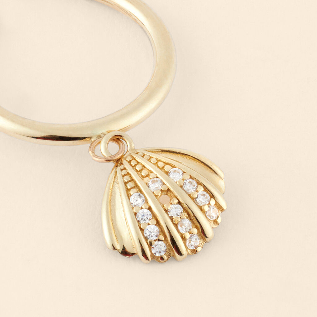 Orecchini A Cerchio Toujours Oro Giallo Cubic Zirconia