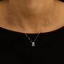 Collana Acquamarina Oro Bianco Acquamarina Diamante