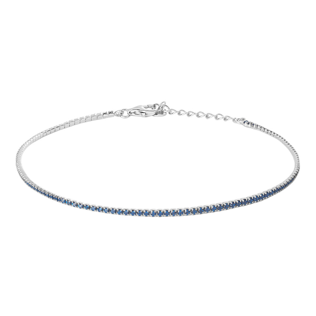 Cavigliera Silver Rainbow Argento Rodiato Cubic Zirconia