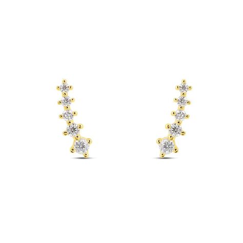 Orecchini Lobo Bon Ton Oro Giallo Cubic Zirconia - Orecchini a Lobo Donna | Stroili