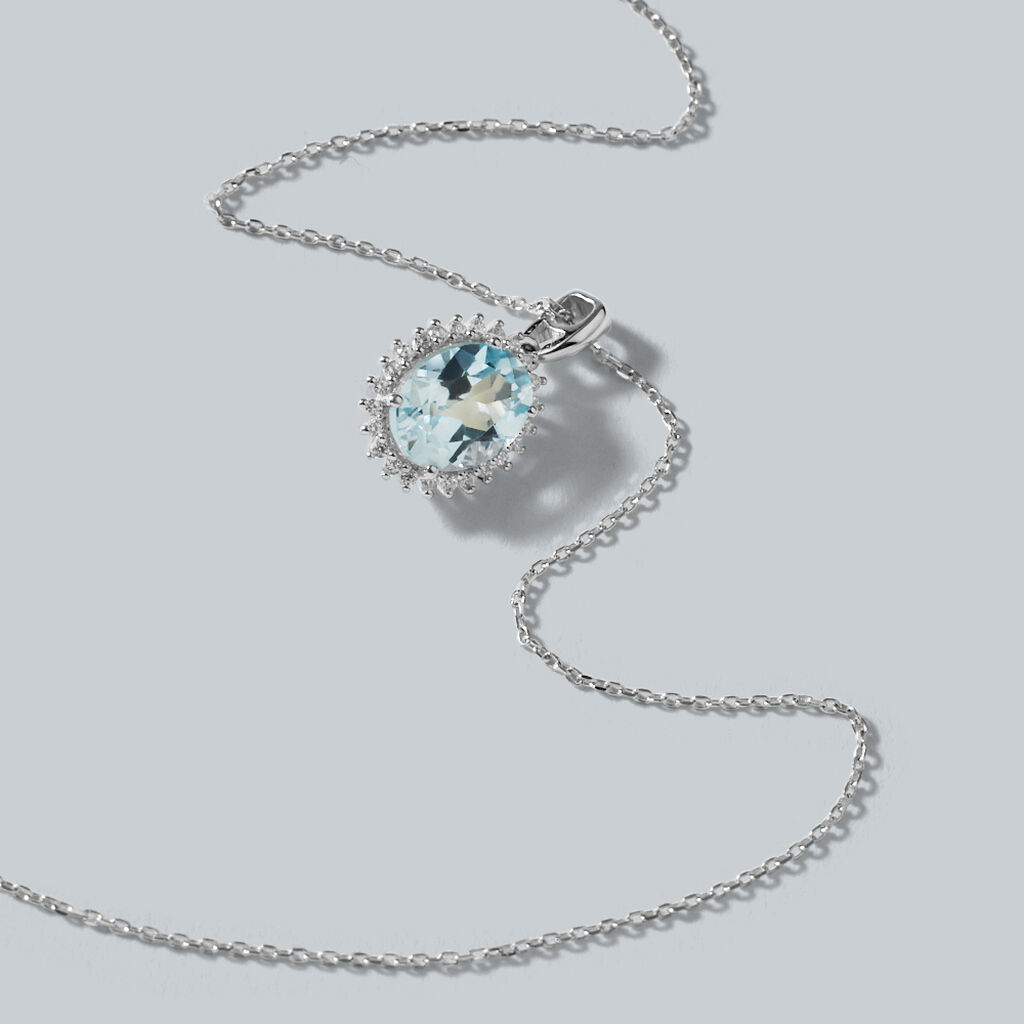 Collana Amélie Oro Bianco Topazio Cubic Zirconia - Collane Donna | Stroili