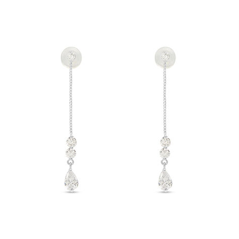 Orecchini Pendenti Claire Oro Bianco Cubic Zirconia - Orecchini Pendenti Donna | Stroili