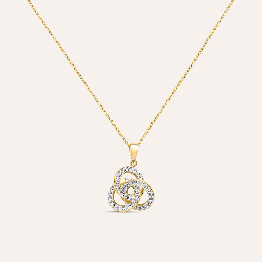 Collana Christelle Oro Giallo Cristallo