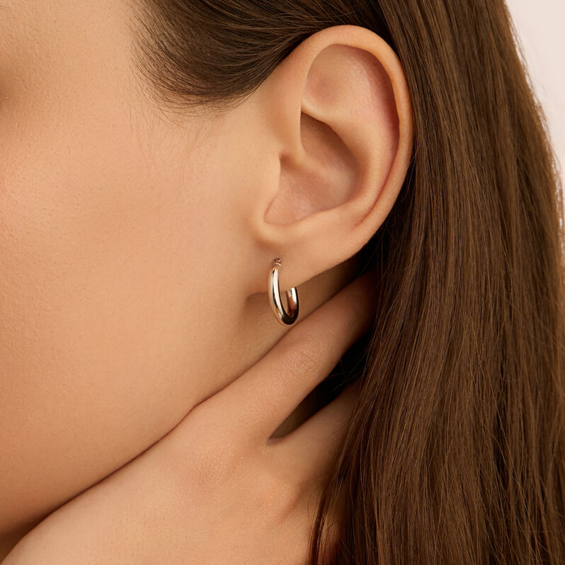 Orecchini A Cerchio Toujours Oro Bianco - Orecchini a Cerchio Donna | Stroili