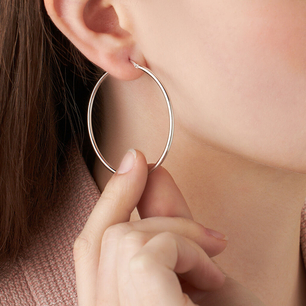 Orecchini A Cerchio Silver Collection Argento Rodiato - Orecchini a Cerchio Donna | Stroili