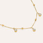 Bracciale Radiance Acciaio Dorato Cristallo