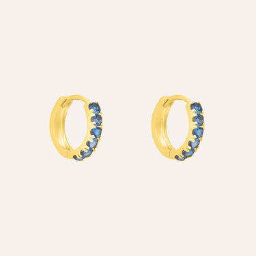 Orecchini A Cerchio Toujours Oro Giallo Cubic Zirconia