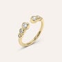 Anello Contrarie Golden Dream Placcato Oro Giallo Cubic Zirconia