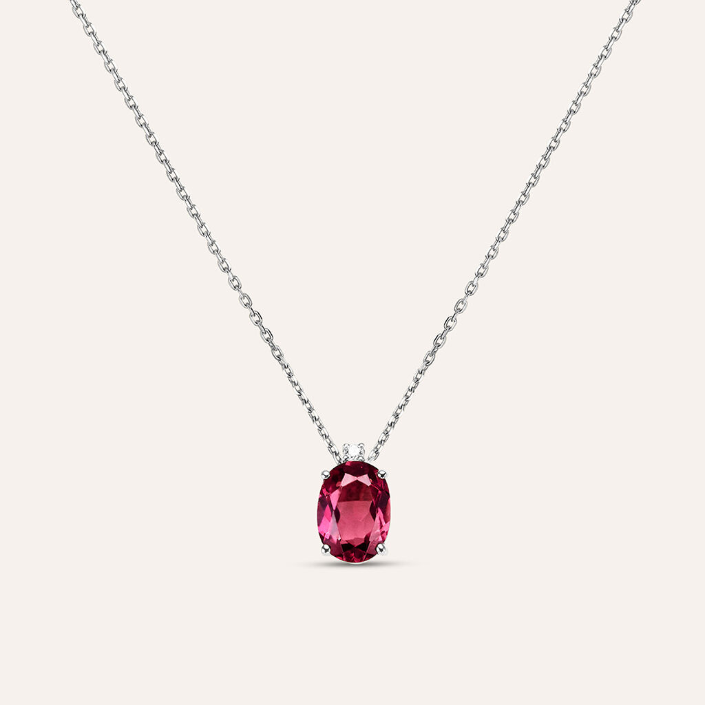Collana Punto Luce Jasmine Oro Bianco Rodolite Diamante - Collane Punto Luce Donna | Stroili