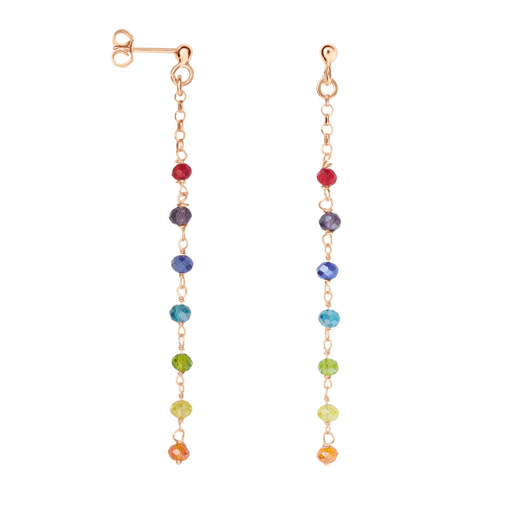 Orecchini Pendenti Silver Soul Argento Rosa Cristallo - Orecchini Pendenti Donna | Stroili