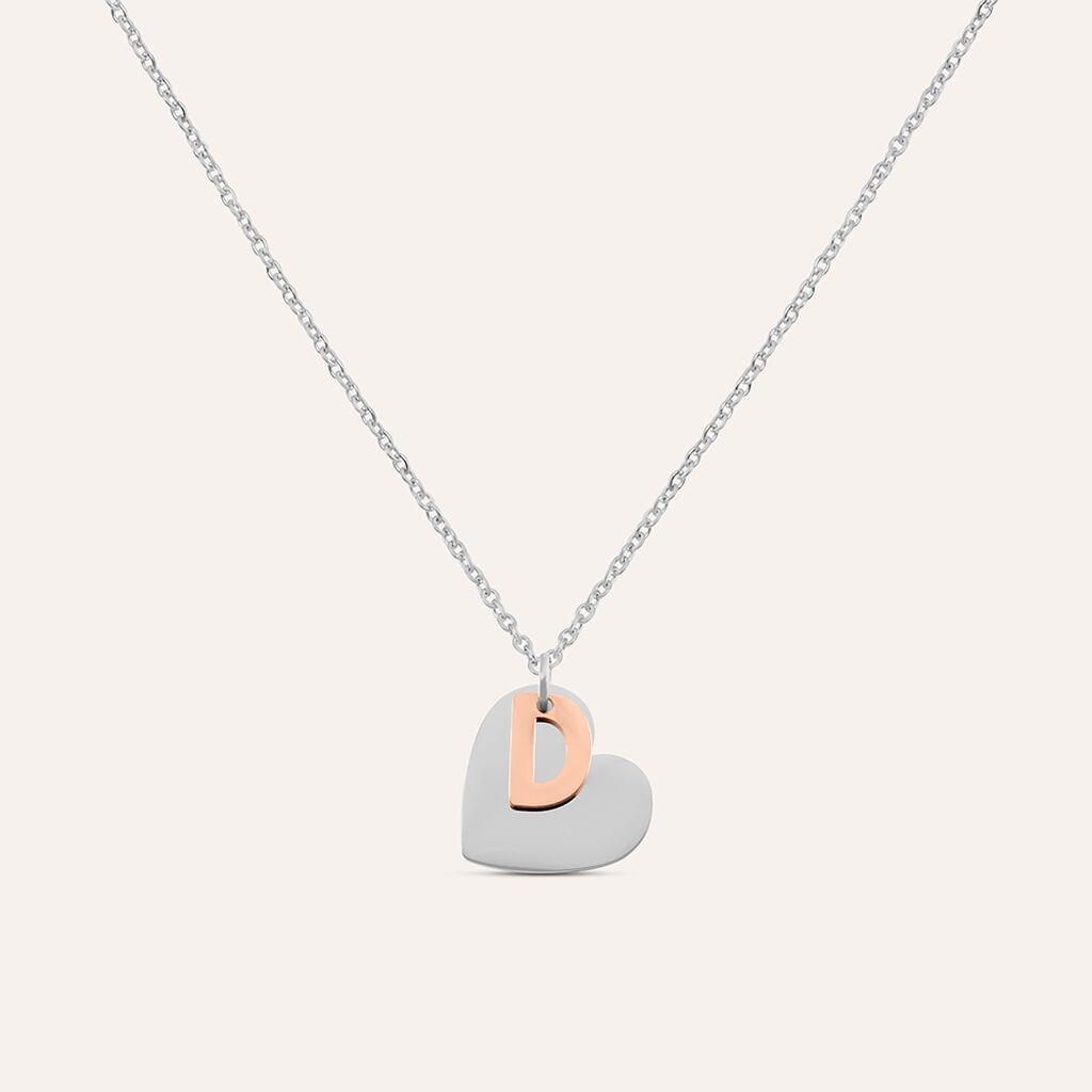 Collana Sunrise Acciaio Bicolore Bianco / Rosa