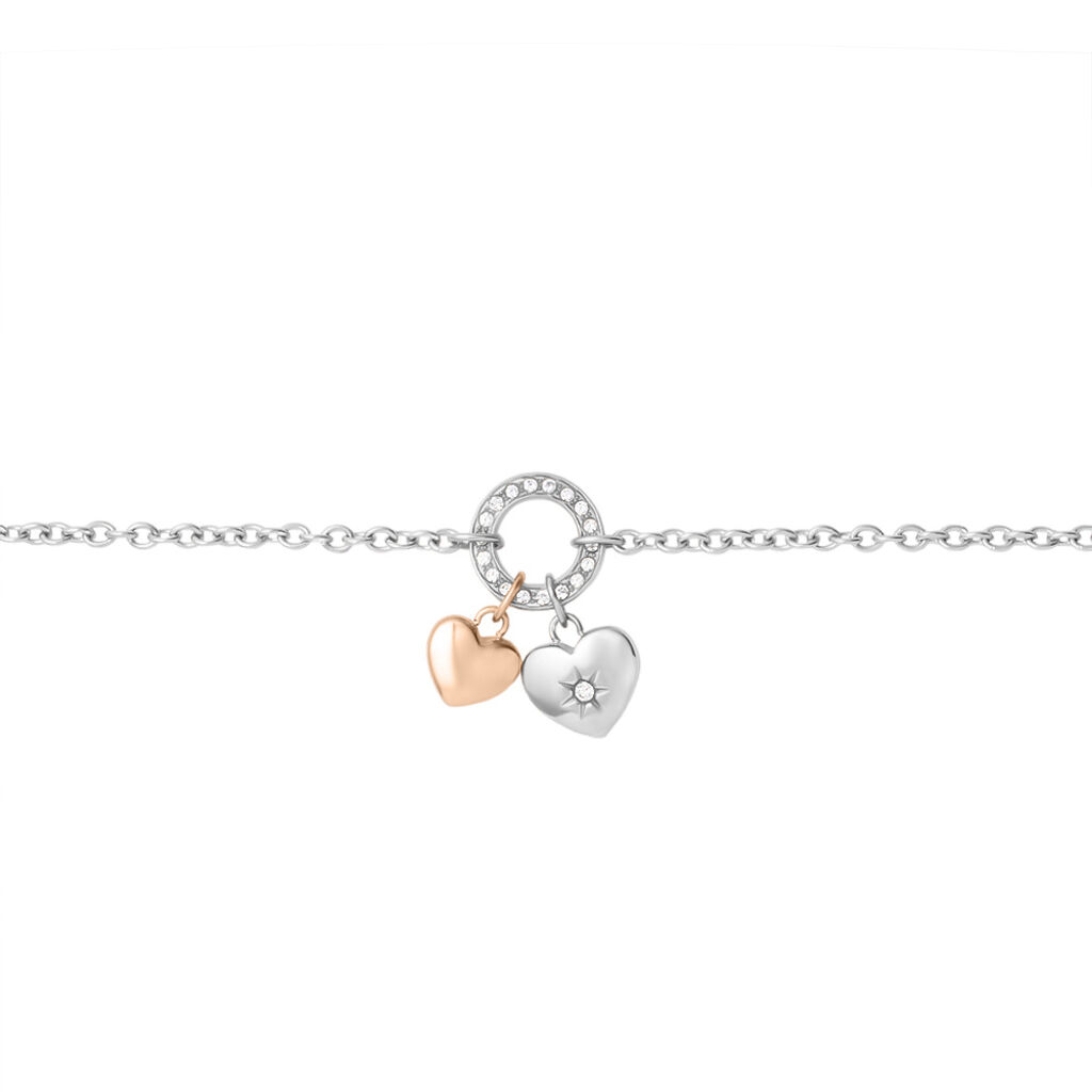 Bracciale Lady Chic Acciaio Bicolore Bianco / Rosa Cristallo - Bracciali Love Donna | Stroili