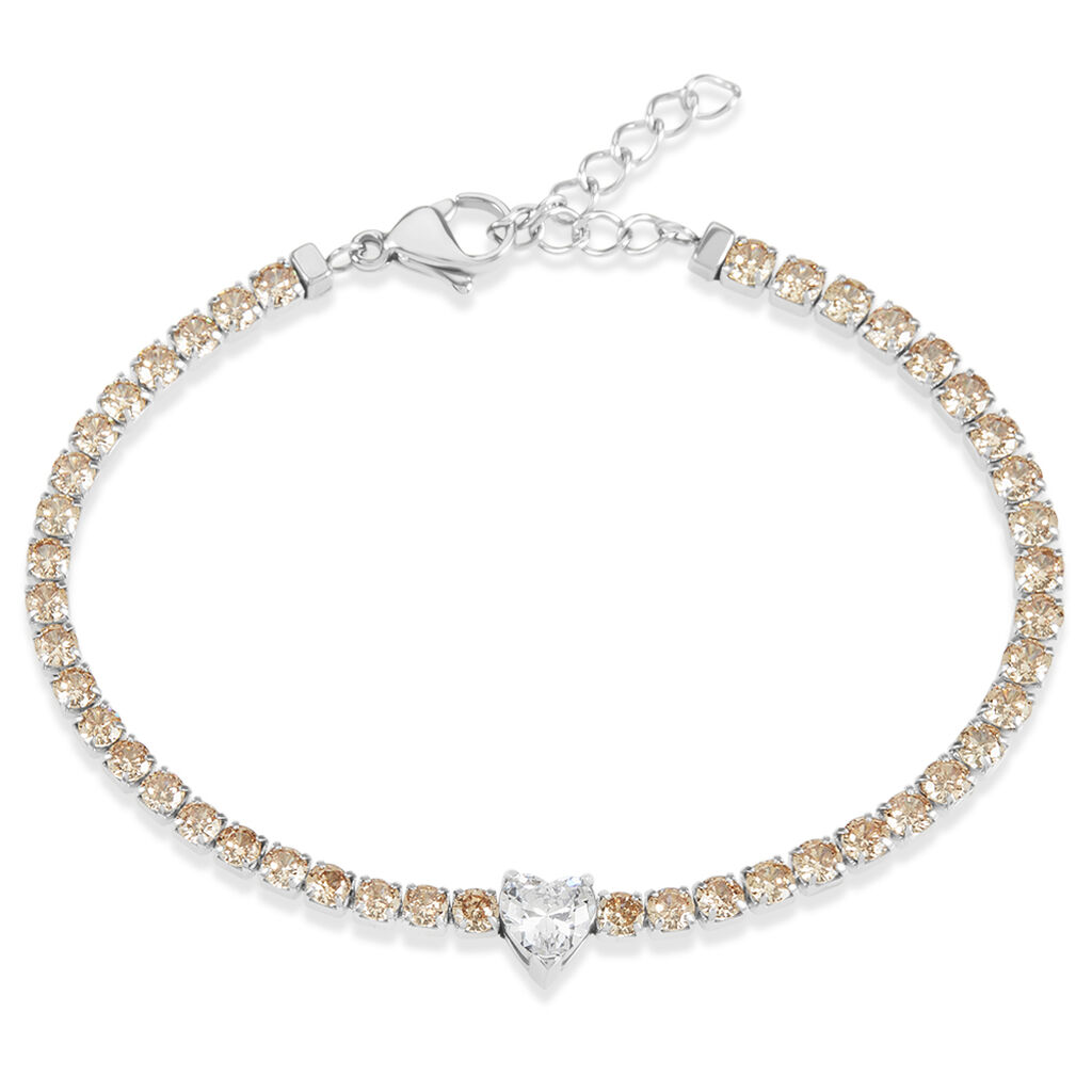 Bracciale Tennis Aura Acciaio Cristallo