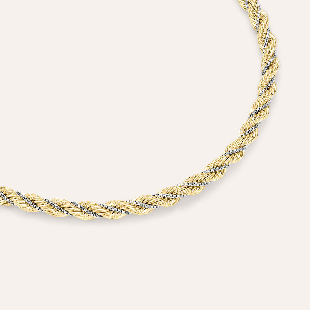 Bracciale Catena Colette Oro Bicolore Giallo / Bianco