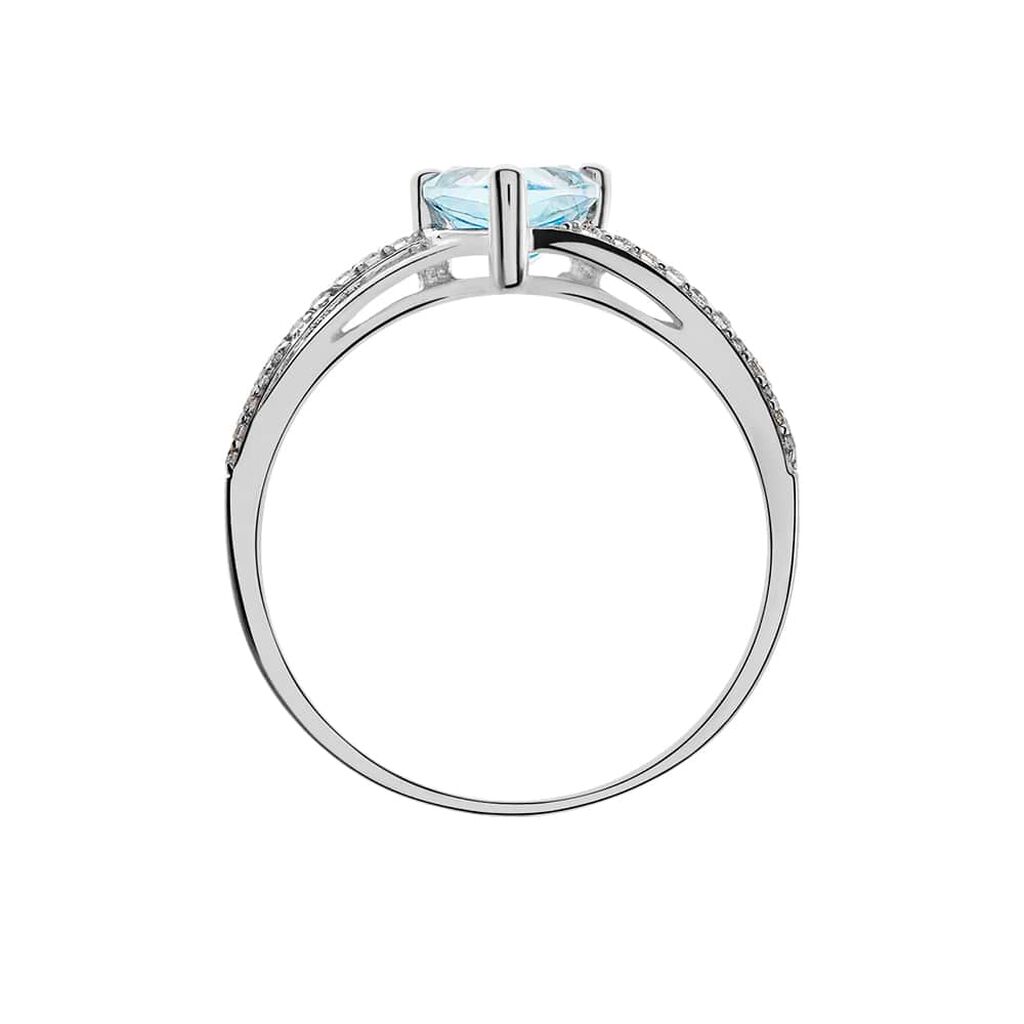 Anello Solitario Amélie Oro Bianco Topazio Cubic Zirconia - Anelli con Pietre Donna | Stroili