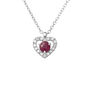 Collana Charlotte Oro Bianco Rubino Diamante