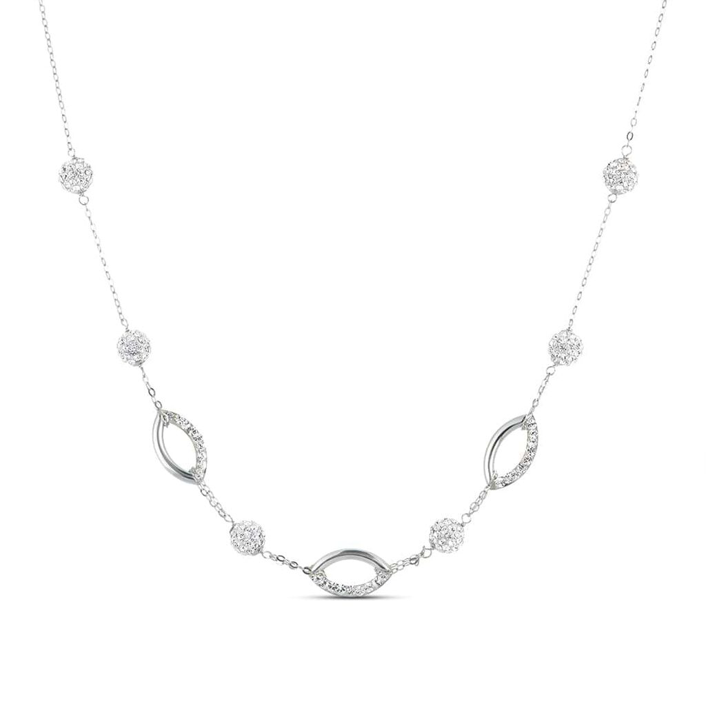 Collana Christelle Oro Bianco Cristallo - Collane Donna | Stroili
