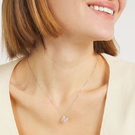Collana Diamond Letters Oro Bianco Diamante - Collane Donna | Stroili
