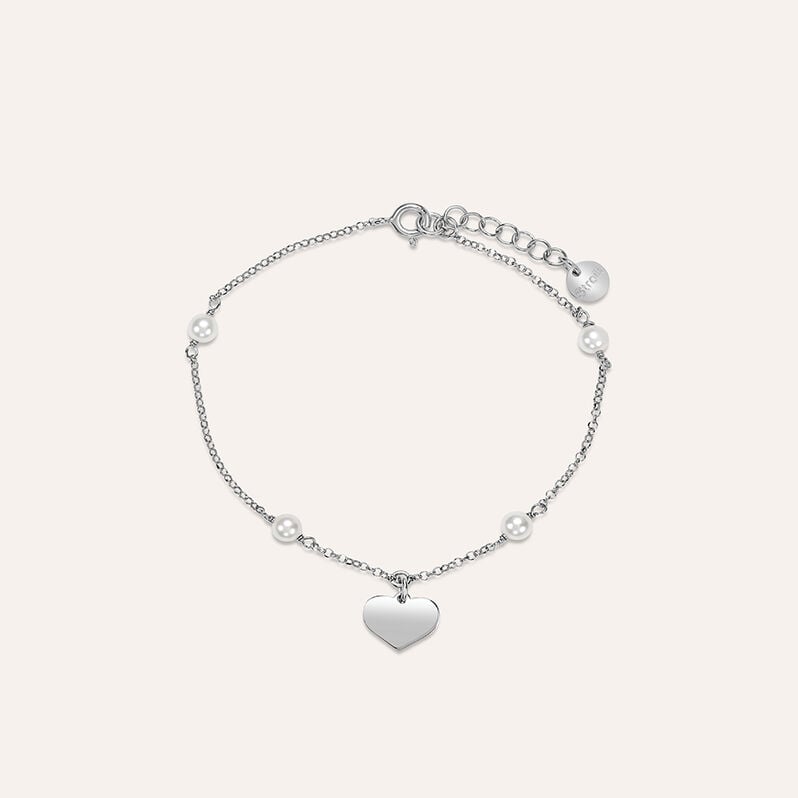 Bracciale Silver Pearls Argento Rodiato Perla sintentica - Bracciali con Incisione Donna | Stroili