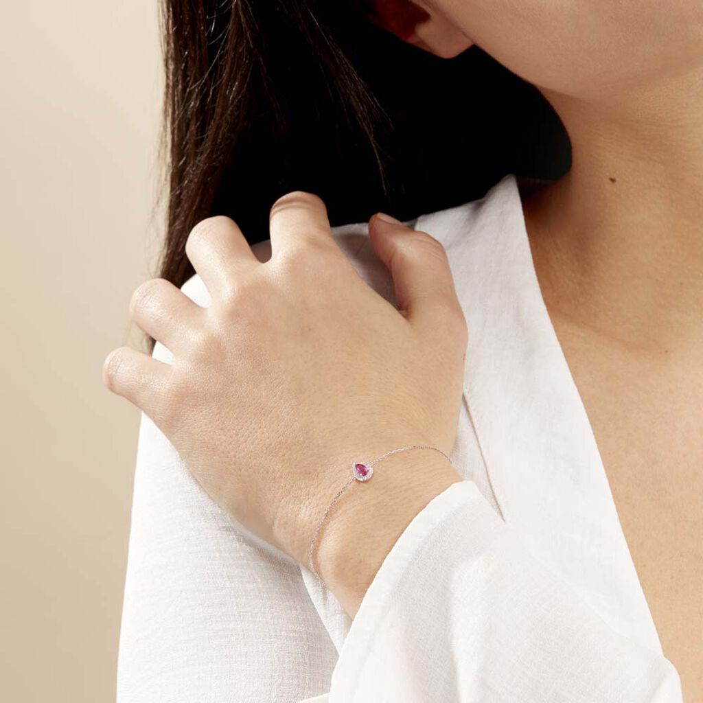 Bracciale Charlotte Oro Bianco Rubino Diamante - Bracciali Donna | Stroili