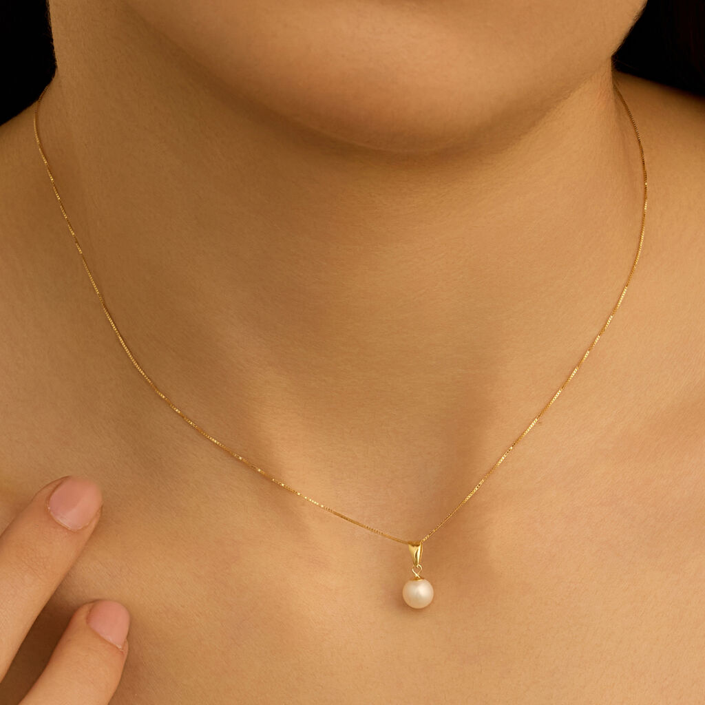Collana Gabrielle Oro Giallo Perla D'Acqua Dolce - Collane Donna | Stroili