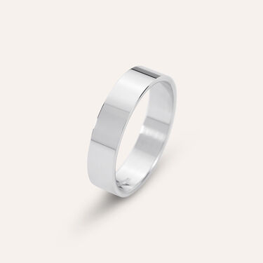 Anello Fascia Gentleman Argento Rodiato