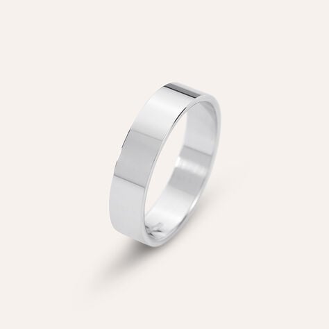 Anello Fascia Gentleman Argento Rodiato - Anelli con Incisione Uomo | Stroili
