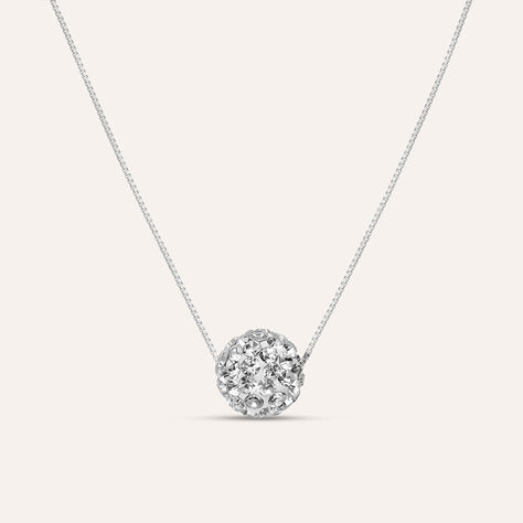 Collana Christelle Oro Bianco Cristallo - Collane Donna | Stroili